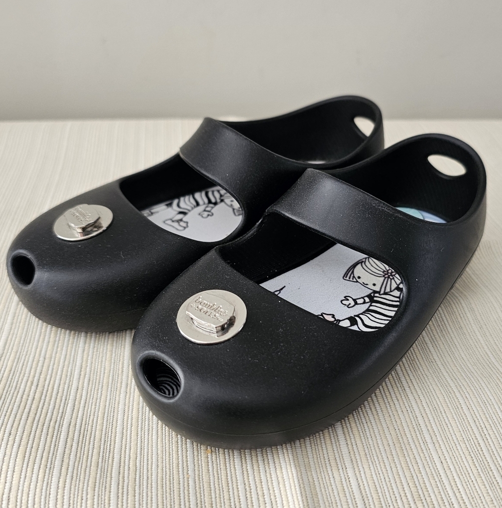 BAUBLES & SOLES Kawaii Interchangeable Toddler Girls In Flat Licorice